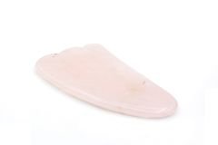 Hakiki Doğal Pembe Kuvars Taşı Gua Sha Masaj Aleti