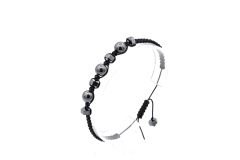 HAKİKİ MAKROME MODEL DOĞAL HEMATİT TAŞI BİLEKLİK 1. KALİTE 003