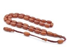 Cüneyd Hasan Yapımı Çift Çekim Kapsül Kesim Koyu Turuncu Katalin Tesbih