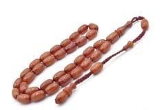 Cüneyd Hasan Yapımı Çift Çekim Kapsül Kesim Koyu Turuncu Katalin Tesbih