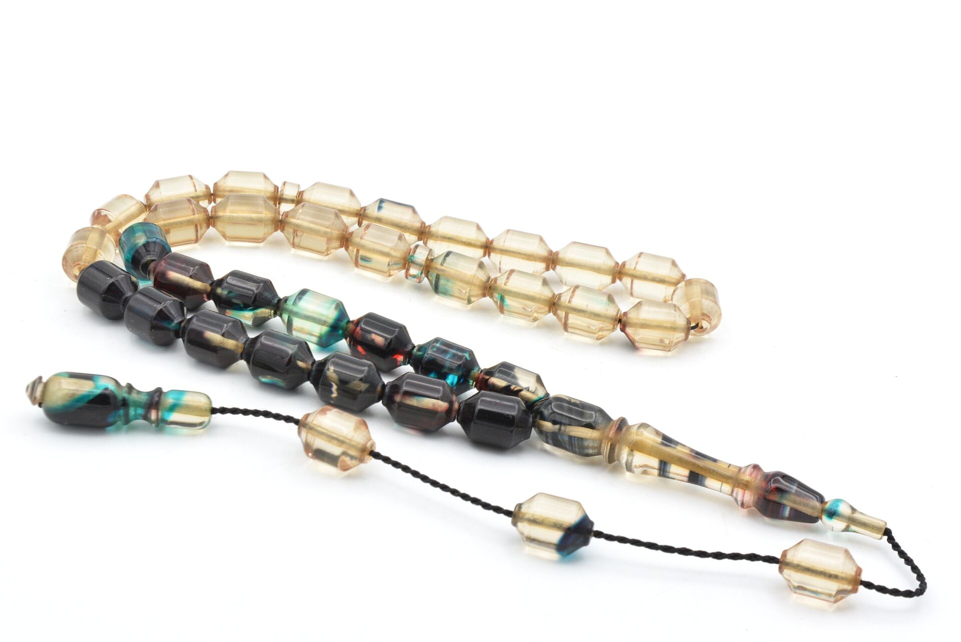 Hakan Turan Yapımı Uçlu Kapsül Kesim Renk Süzmesi Sıkma Kehribar Tesbih