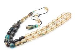 Hakan Turan Yapımı Uçlu Kapsül Kesim Renk Süzmesi Sıkma Kehribar Tesbih