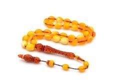 Usta Işi Arpa Kesim Hareli Turuncu Toz Pres Kehribar Tesbih Iri Boy 002