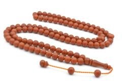 Sistemli Küre Kesim 99 luk Turuncu Fiber Tesbih 8 mm