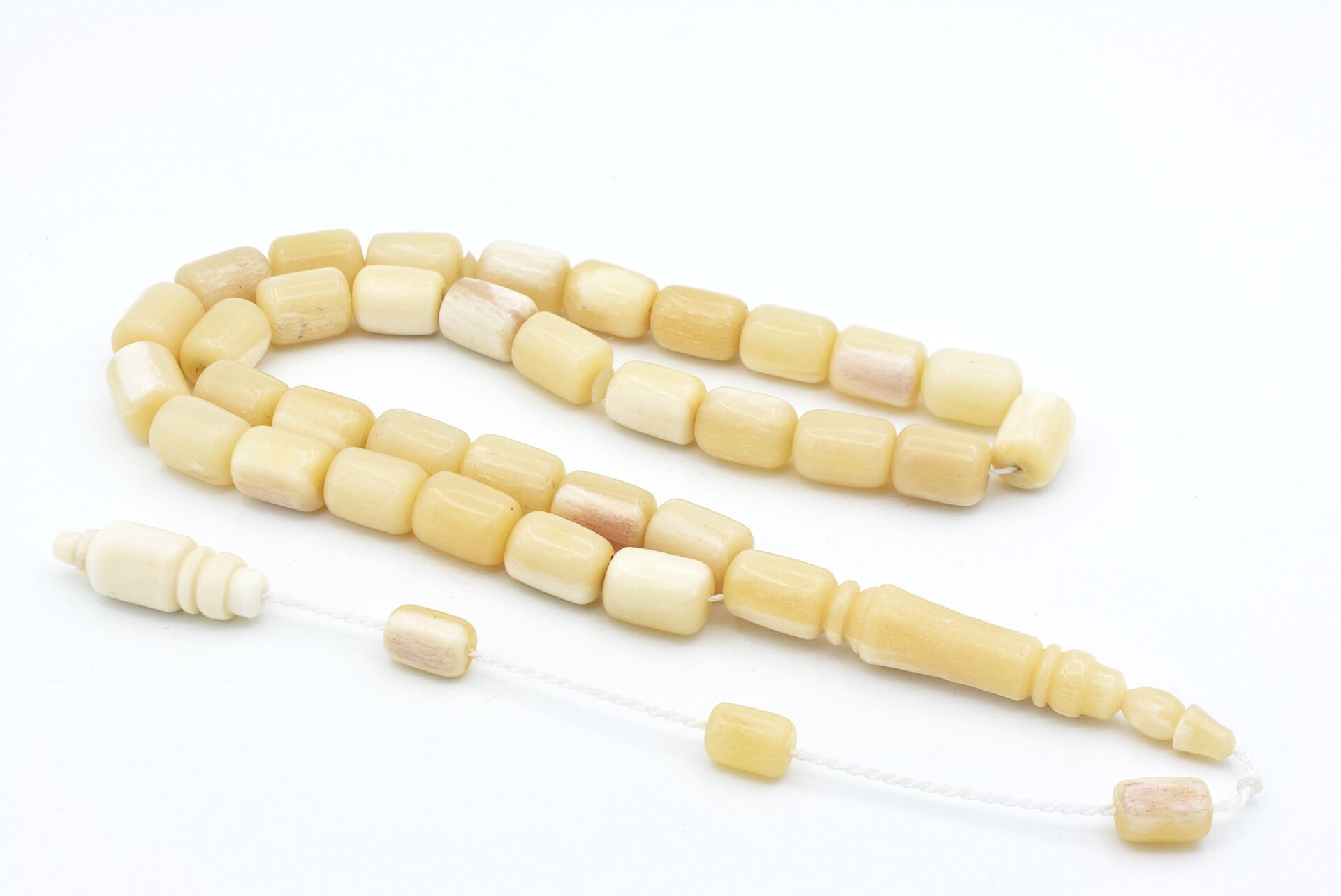 Sistemli Kapsül Model İri Boy Balina Kemiği Tesbih