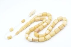 Sistemli Kapsül Model İri Boy Balina Kemiği Tesbih