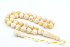 Sistemli Küre Model İri Boy Balina Kemiği Tesbih