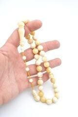 Sistemli Küre Model İri Boy Balina Kemiği Tesbih