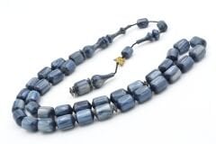 Usta İşi İmzalı Kapsül Kesim Lacivert Katalin Tesbih