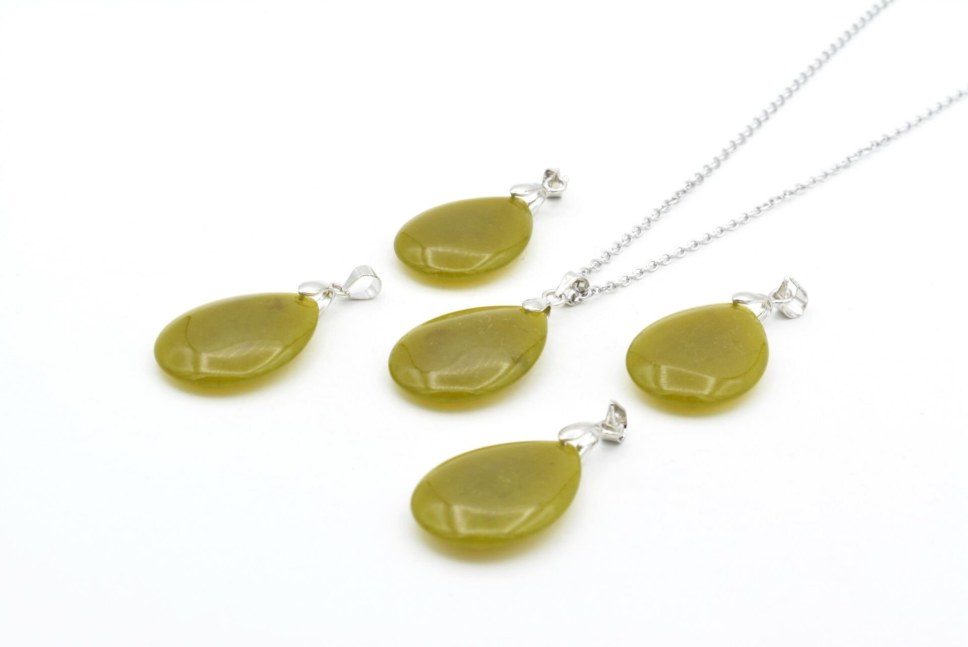 Hakiki Doğal Olivin Taşı Kolye Ucu