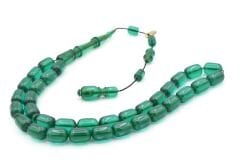 Hakkı Usta İmzalı Kapsül Kesim Petrol Mavisi Kanada Çubuk Katalin Tesbih