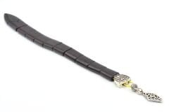 Usta İşi Balık Model Hareli Lacivert Sıkma Kehribar Tesbih