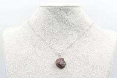 Hakiki Doğal Lal Granat Taşı Kolye Ucu