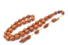 Mustafa Uysal İmzalı Beyzi Kesim Koyu Sarı Katalin Tesbih