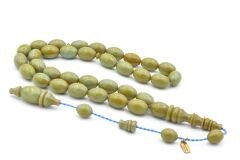 Mustafa Uysal İmzalı Beyzi Kesim Turkuaz Katalin Tesbih