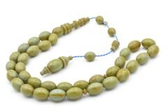 Mustafa Uysal İmzalı Beyzi Kesim Turkuaz Katalin Tesbih