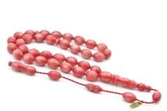 Mustafa Uysal İmzalı Beyzi Kesim Beyaz Pembe Katalin Tesbih