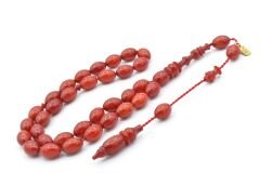 Mustafa Uysal İmzalı Beyzi Kesim Turuncu Katalin Tesbih