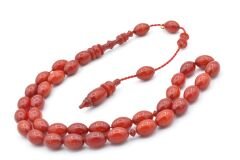 Mustafa Uysal İmzalı Beyzi Kesim Turuncu Katalin Tesbih