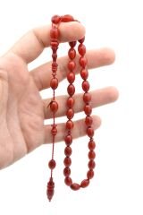 Mustafa Uysal İmzalı Beyzi Kesim Turuncu Katalin Tesbih