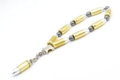 Usta İşi Hematit Taşlı İşlevsiz Mermi Efe Maskot Tesbih