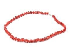 Choker Model Doğal Dal Kırmızı Mercan Kolye