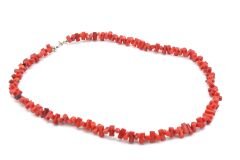 Choker Model Doğal Dal Kırmızı Mercan Kolye