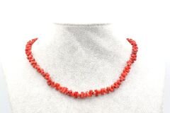 Choker Model Doğal Dal Kırmızı Mercan Kolye