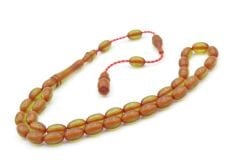 Hakkı Usta Yapımı Arpa Kesim Bilek Boy Mavi Sıkma Kehribar Tesbih