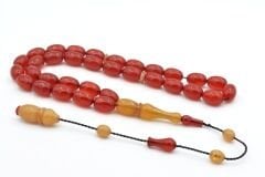 Sabri Güler Yapımı İmamesi Tıraşlı Osmanlı Model Sıkma Kehribar Tesbih