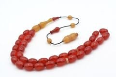 Sabri Güler Yapımı İmamesi Tıraşlı Osmanlı Model Sıkma Kehribar Tesbih