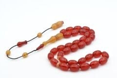 Sabri Güler Yapımı İmamesi Tıraşlı Osmanlı Model Sıkma Kehribar Tesbih