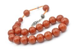 Özel Sistemli Küre Kesim Turuncu Sıkma Kehribar Efe Maskot Tesbih