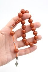 Özel Sistemli Küre Kesim Turuncu Sıkma Kehribar Efe Maskot Tesbih