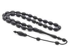 Rüstem Duman İşçilikli Sistemli Alman Siyah Fiber Tesbih Orta Boy