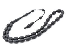 Rüstem Duman İşçilikli Sistemli Alman Siyah Fiber Tesbih Orta Boy