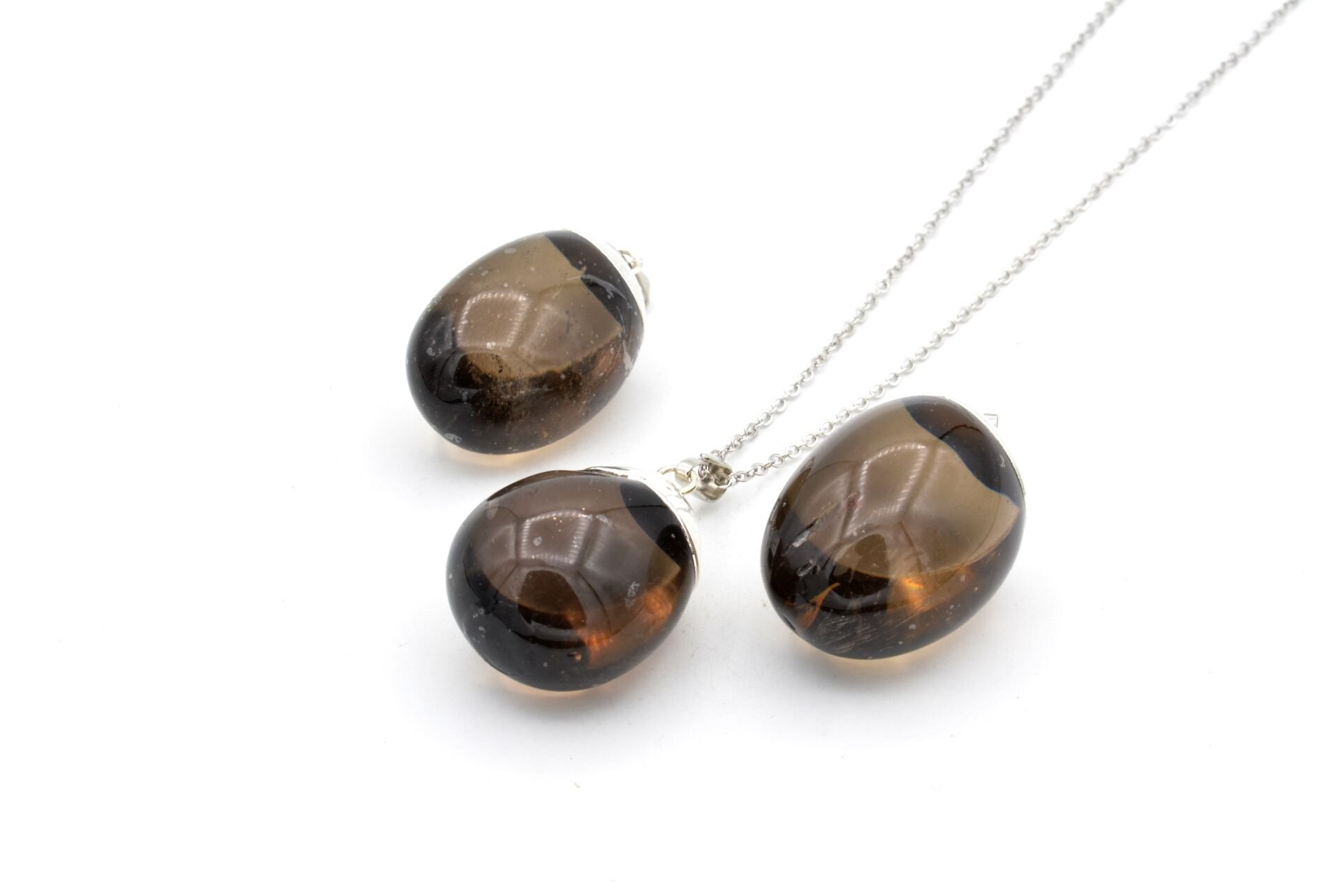 HAKİKİ DOĞAL DUMANLI KUVARS KOLYE UCU 1.KALİTE 010