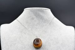 HAKİKİ DOĞAL KAPLAN GÖZÜ KOLYE UCU 1.KALİTE 003