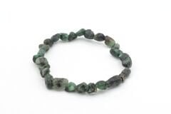 Amorf Kesim Hakiki Doğal Zümrüt Taşı Bileklik