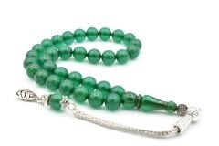 Tilki Kuyruğu Kamçılı Küre Kesim Turkuaz Sıkma Kehribar Tesbih