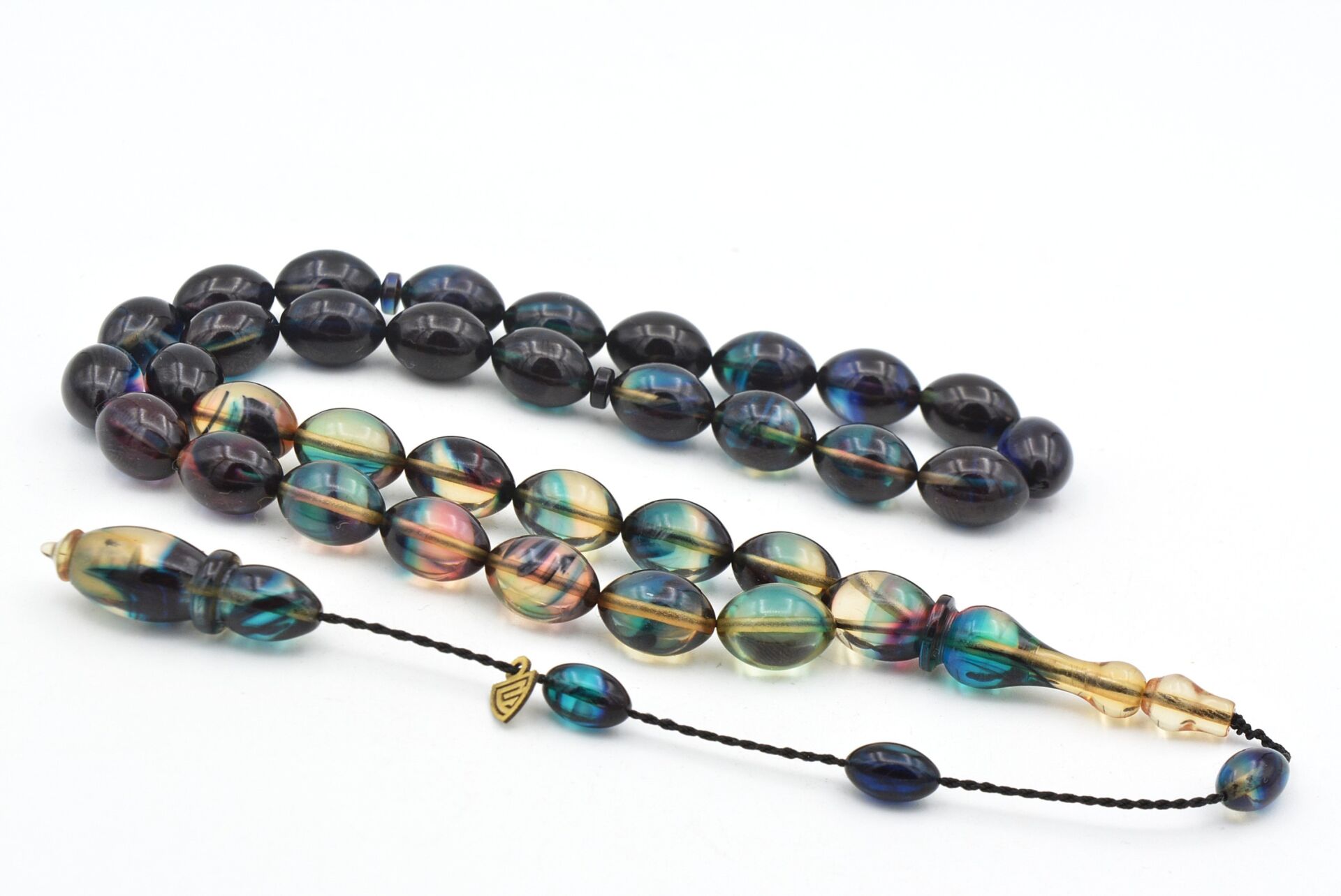 Serkan Başkan İmzalı Beyzi Kesim Renk Süzmesi Sıkma Kehribar Tesbih