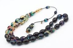 Serkan Başkan İmzalı Beyzi Kesim Renk Süzmesi Sıkma Kehribar Tesbih