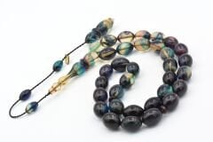 Serkan Başkan İmzalı Beyzi Kesim Renk Süzmesi Sıkma Kehribar Tesbih