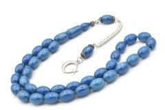 Tilki Kuyruğu Kamçılı Beyzi Kesim Mavi Katalin Tesbih 006