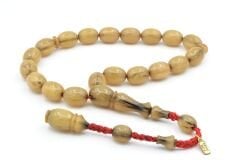 Hakkı Usta İmzalı Beyzi Kesim Beyaz Sıkma Kehribar Efe Maskot Tesbih 001