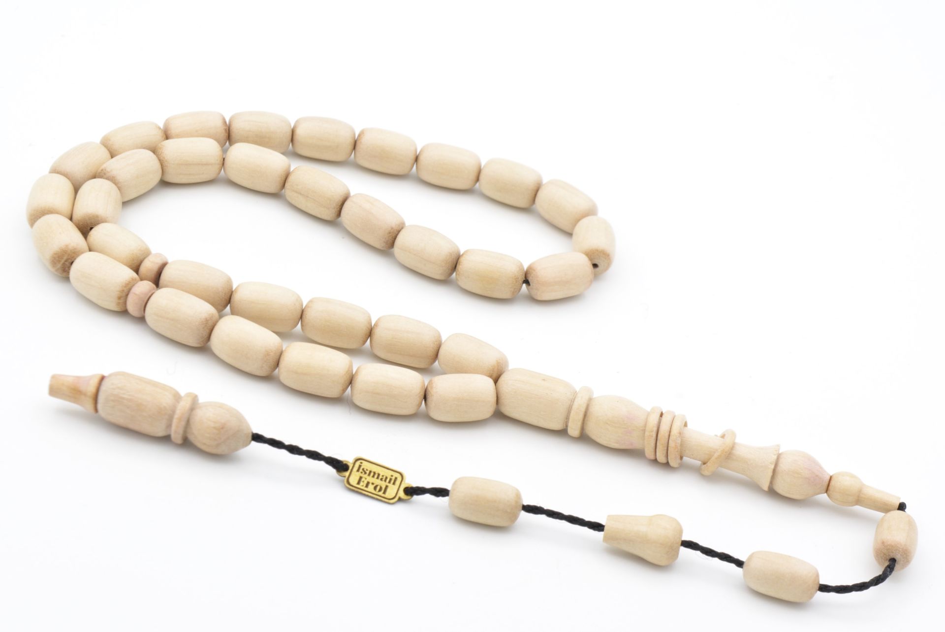 İsmail Erol İmzalı Kapsül Kesim İmamesi Halkalı Fil Dişi Ağacı Tesbih