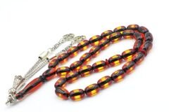 Kapsül Kesim Günlük Boy Sarı Kırmızı Sürmeli Sıkma Kehribar Tesbih