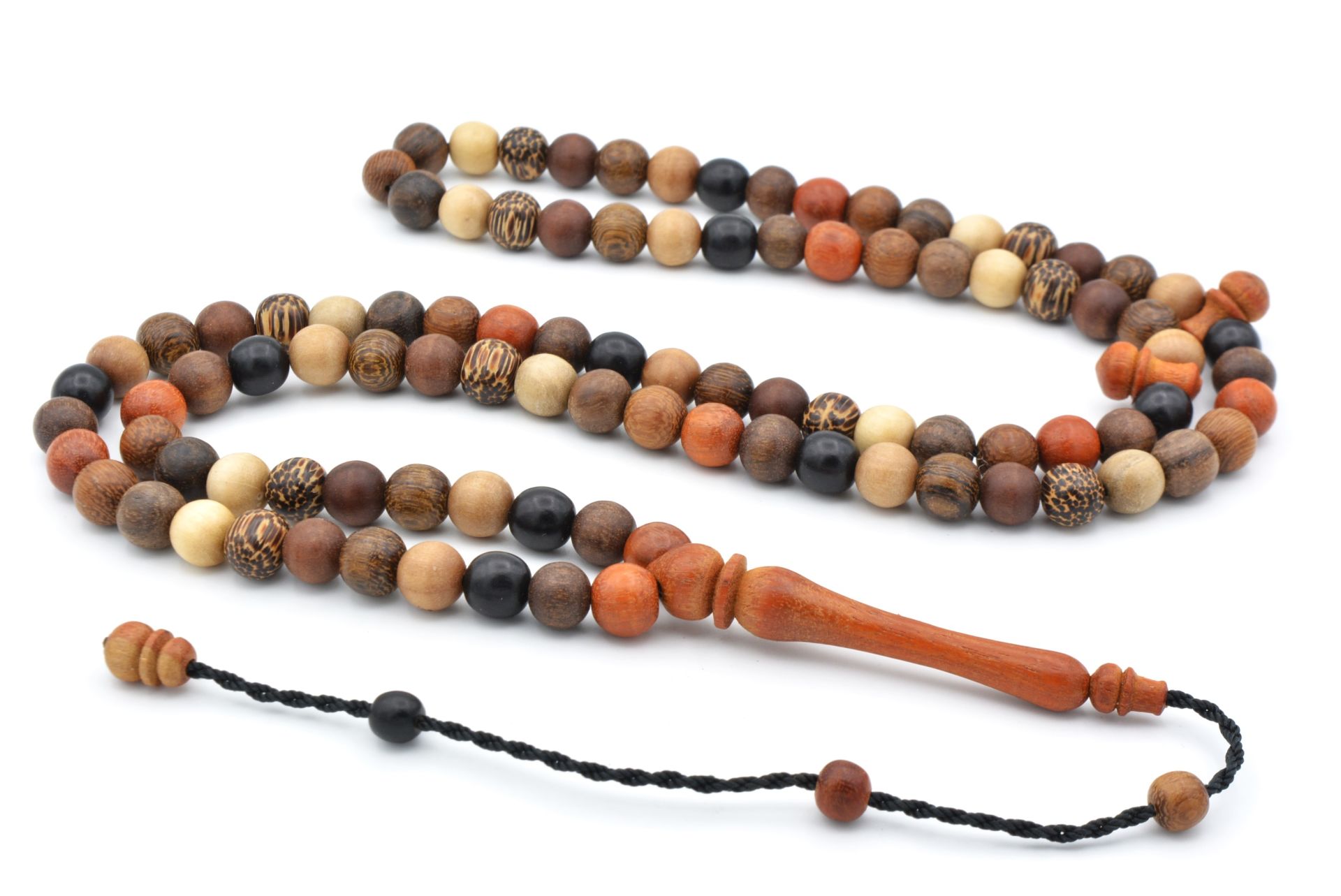 Usta İşi Sistemli Küre Kesim 99 luk Karma Ağaç Tesbih