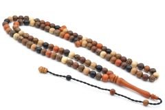 Usta İşi Sistemli Küre Kesim 99 luk Karma Ağaç Tesbih