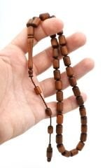 Usta İşi Sistemli Kapsül Kesim Kızıl Ağaç Tesbih